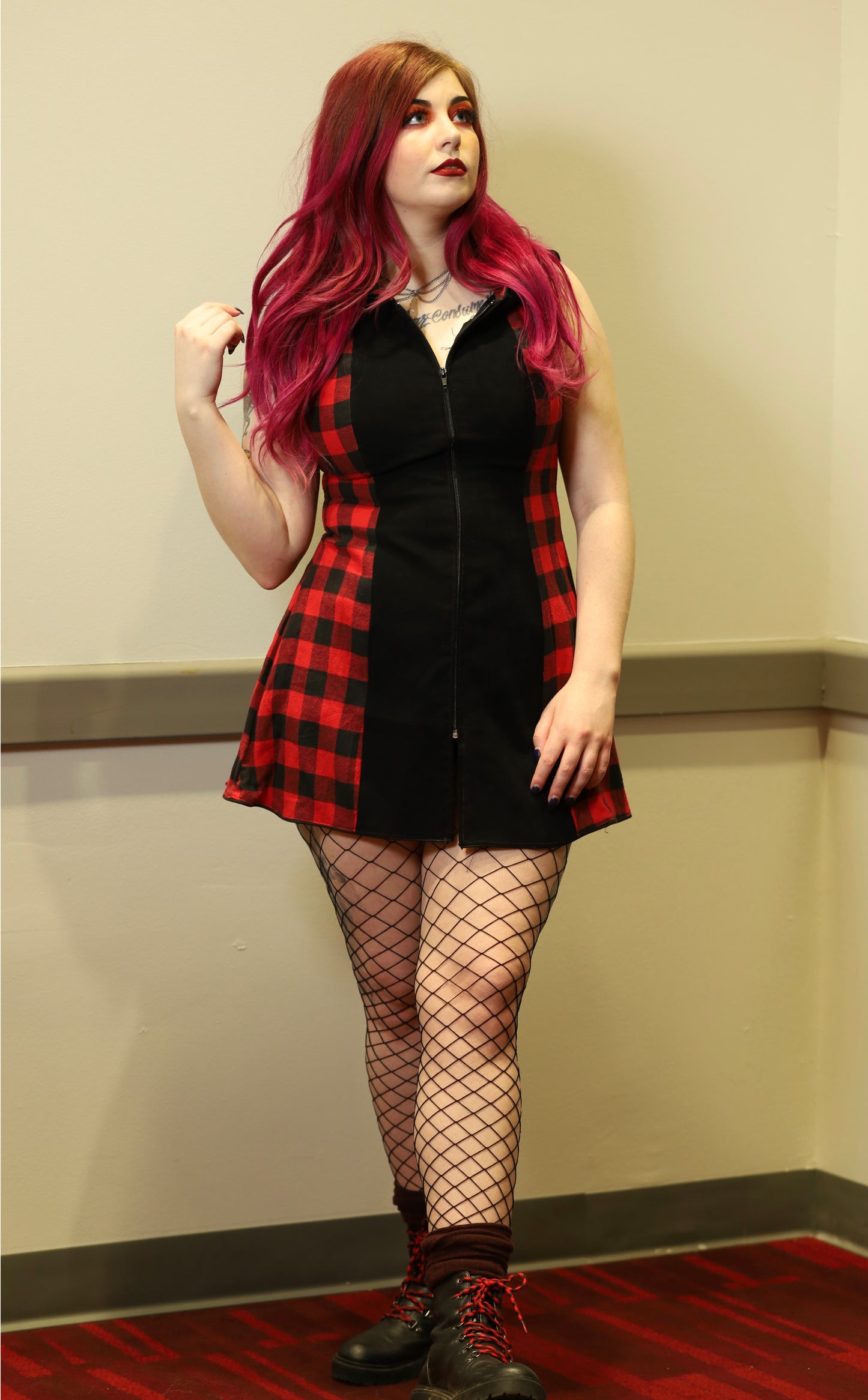 House of Ryura Hooded Short Dress