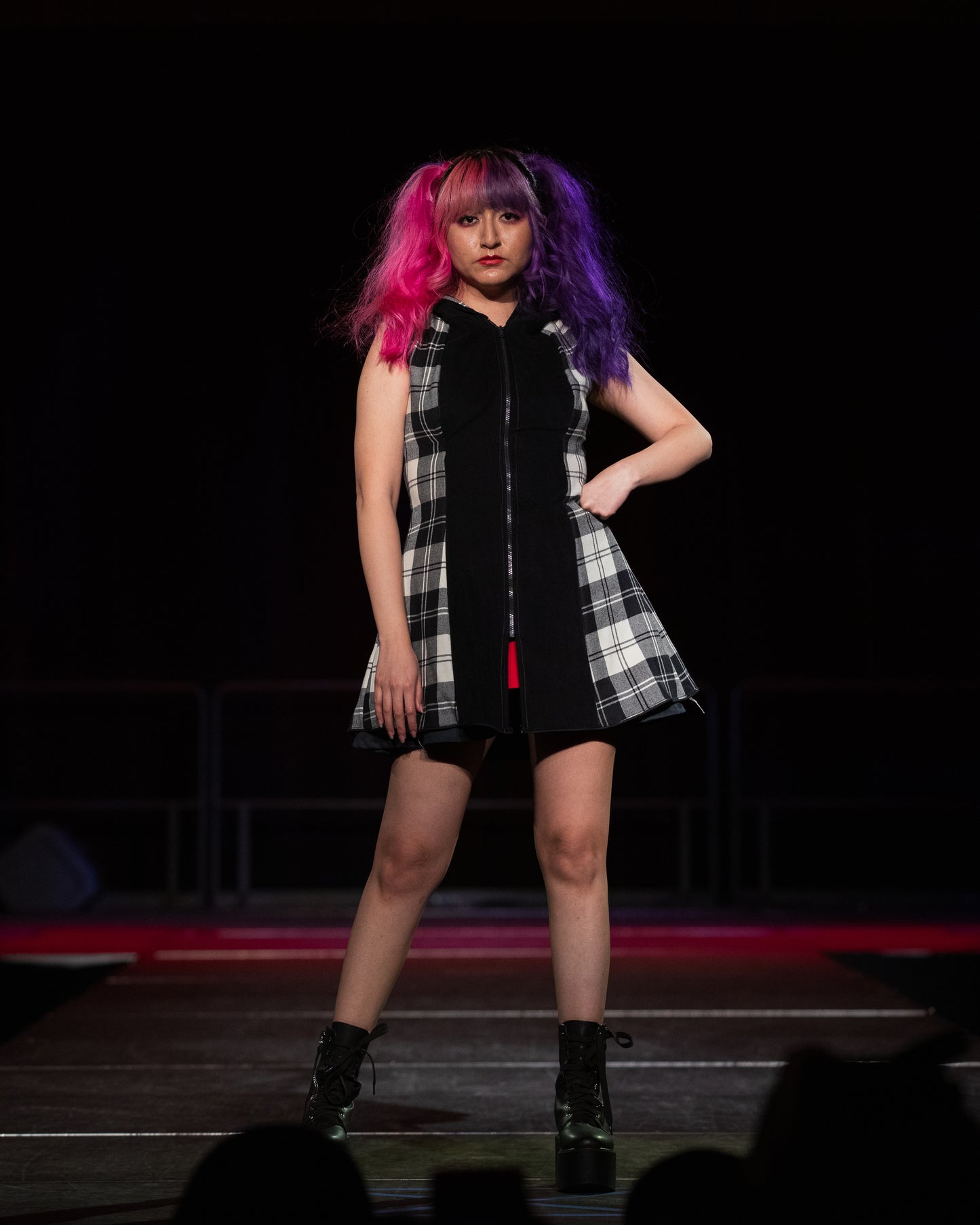 House of Ryura Hooded Short Dress