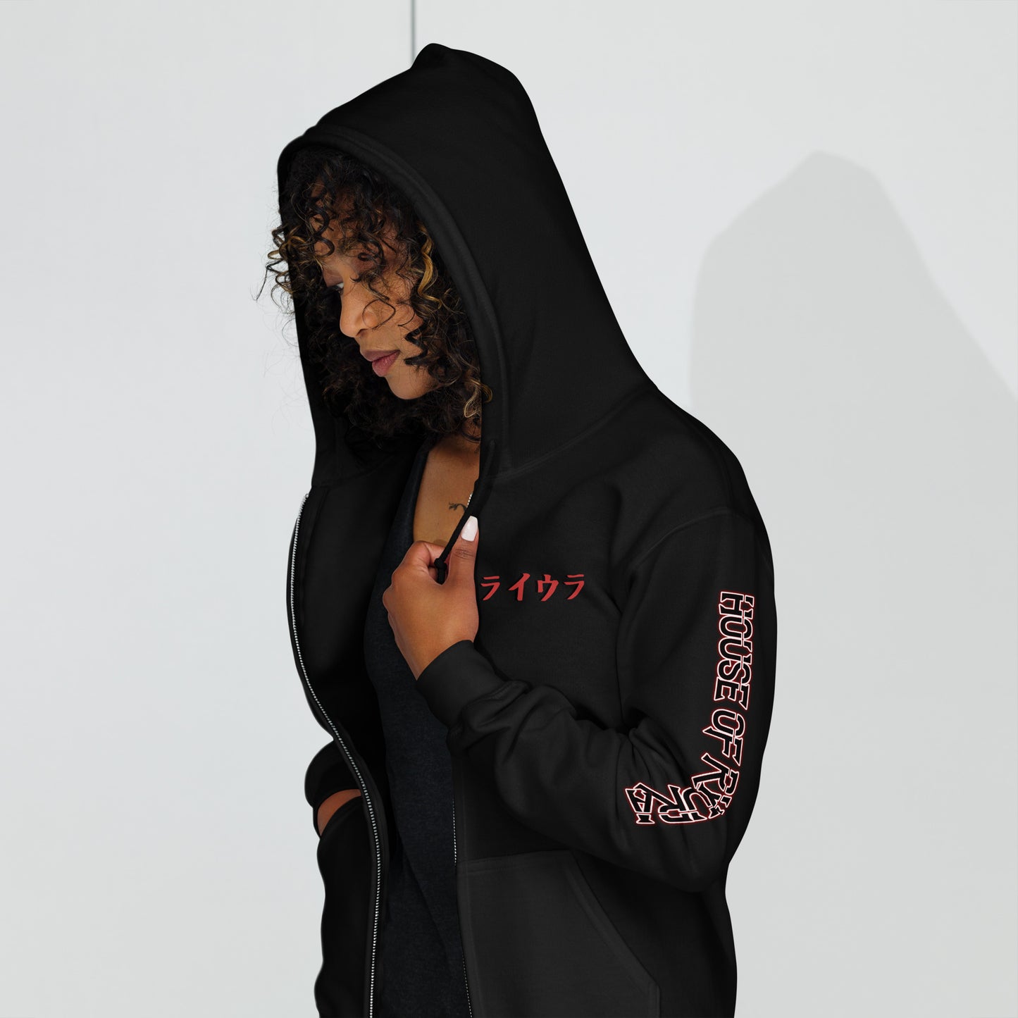 RyuraVerse Elemental Flame heavy blend zip hoodie