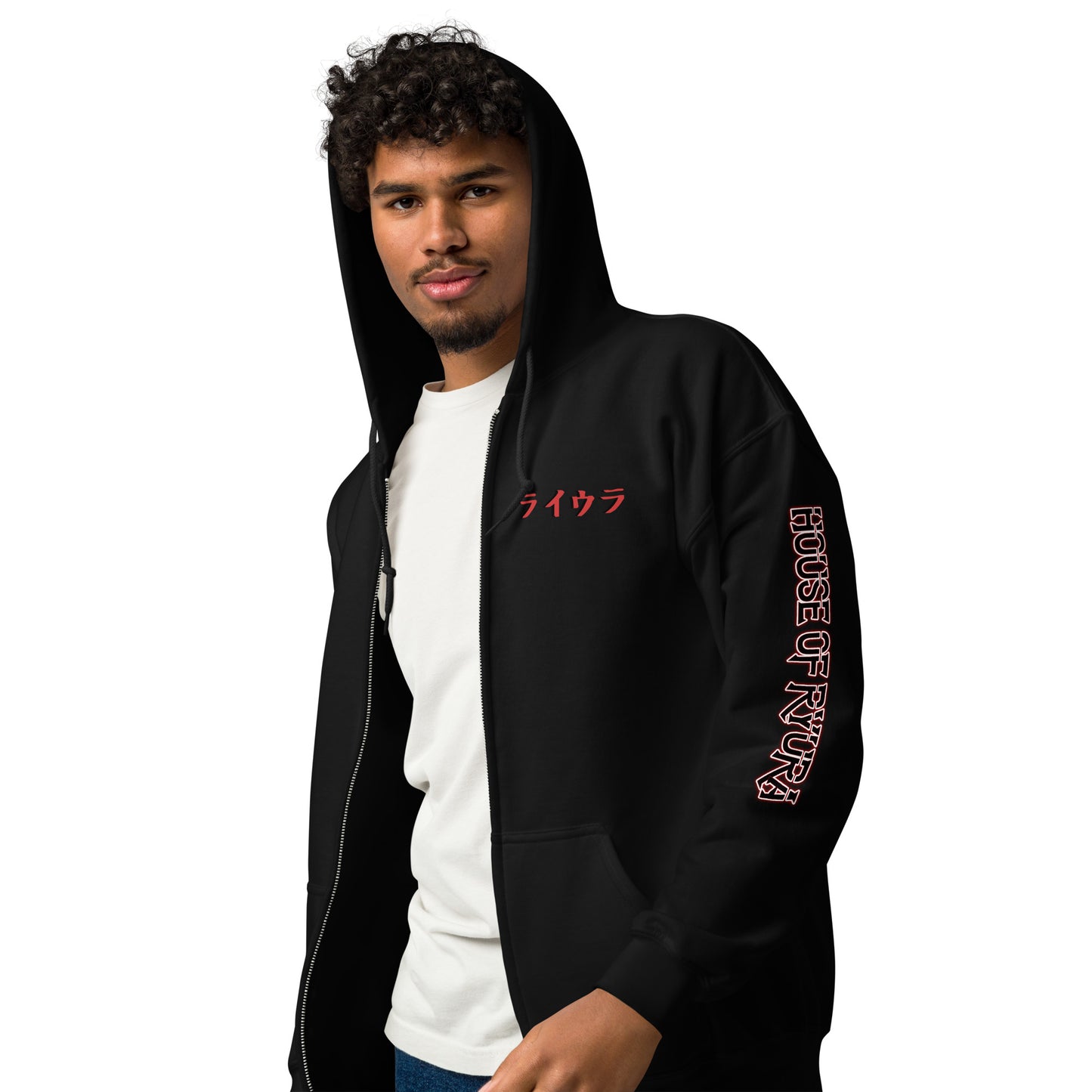 RyuraVerse Elemental Flame heavy blend zip hoodie