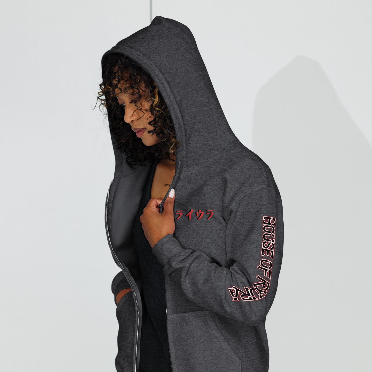 RyuraVerse Elemental Flame heavy blend zip hoodie