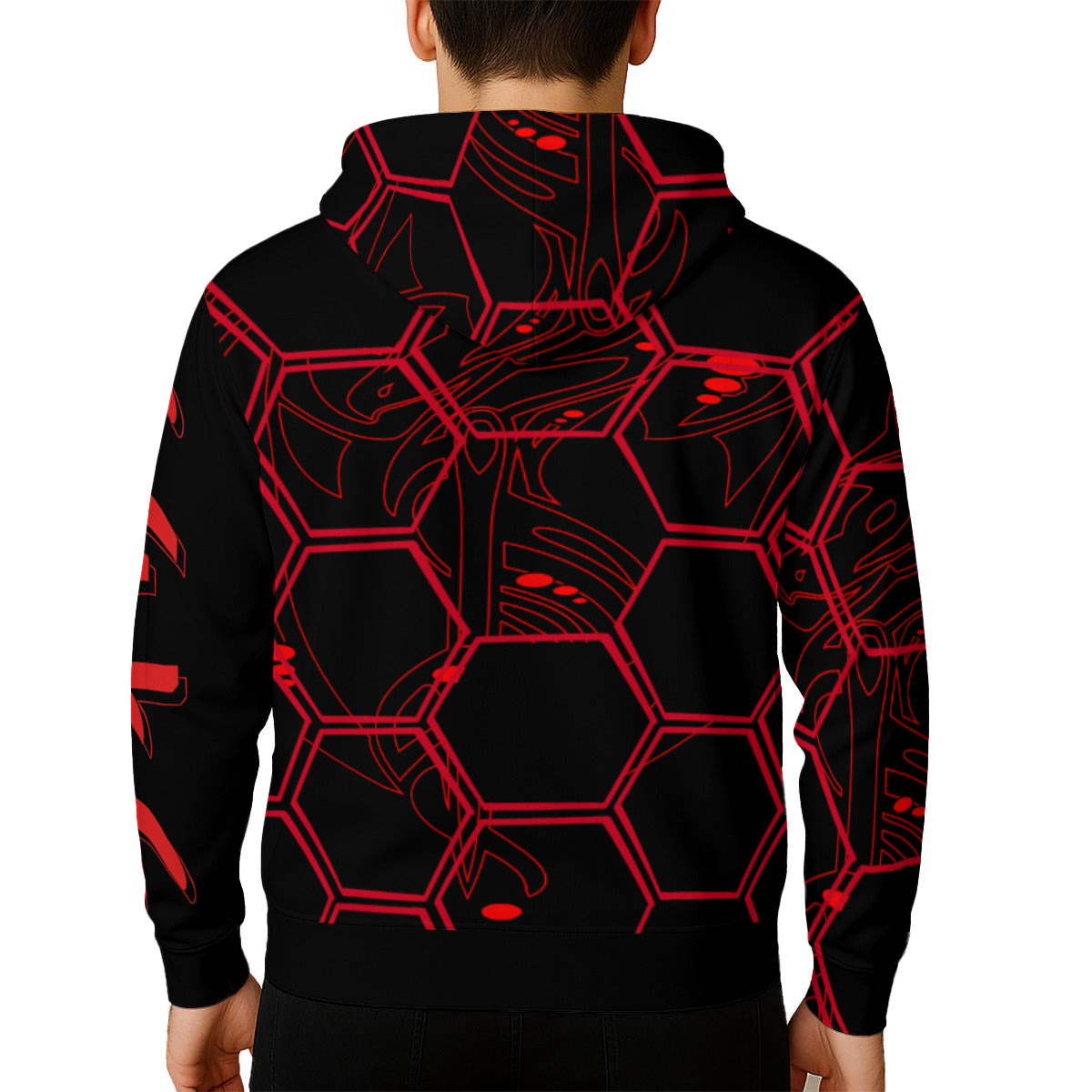 RyuraVerse - Half Hex Zipped Up Hoodie